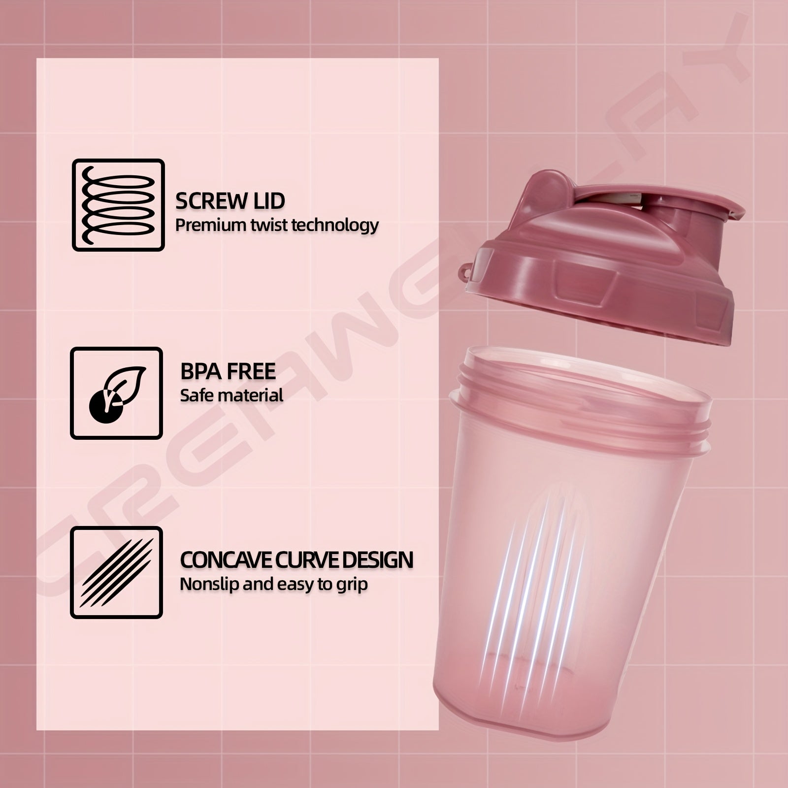 Protein Shaker Cup BPA Free Leak Proof Mixing Ball - Revitalize Mind Body