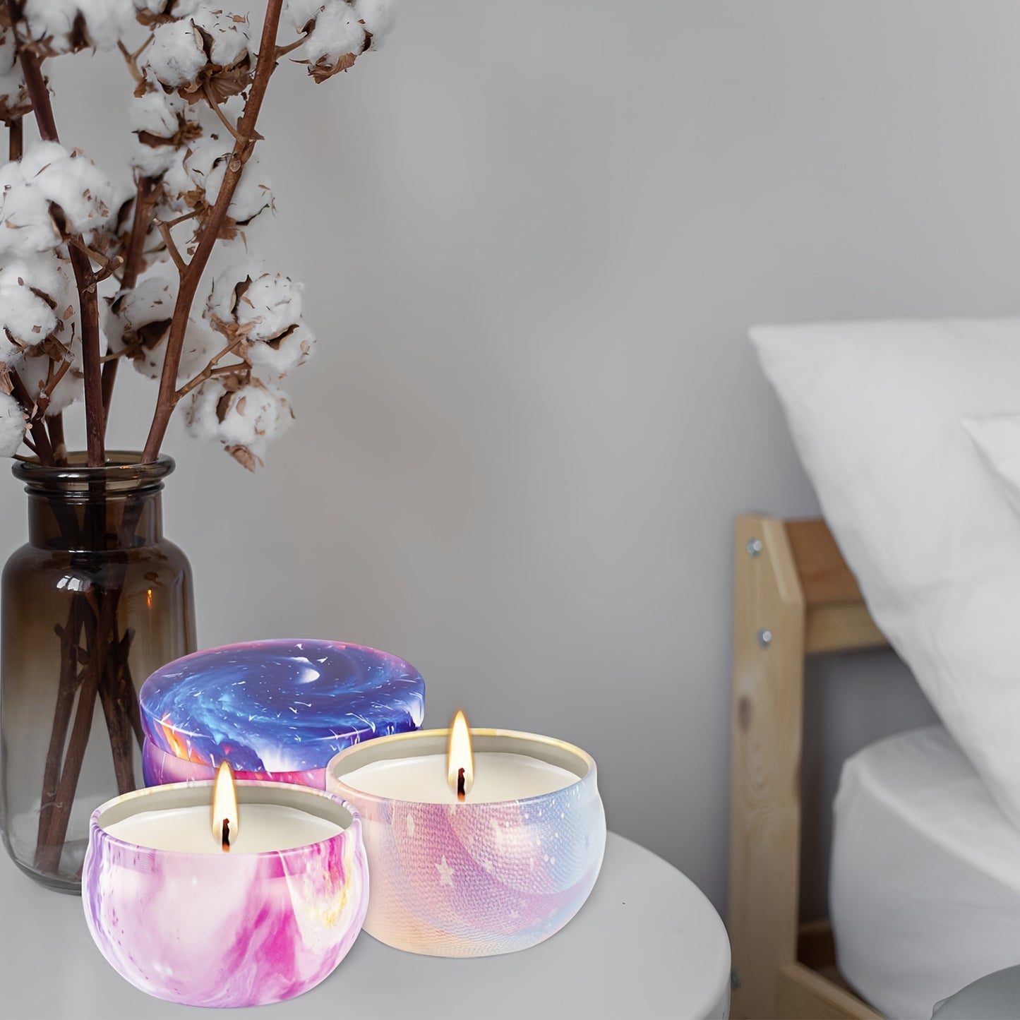 Natural Soy Wax Scented Candles With Landscape Aromatherapy