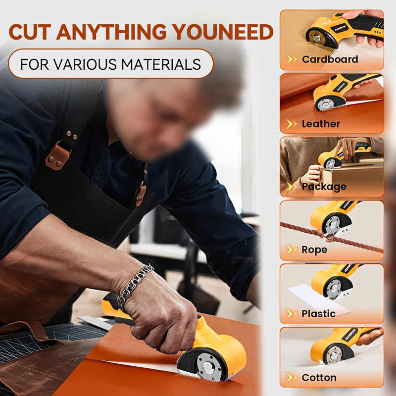 HANWISE Cordless Electric Scissors USB Rechargeable 10000RPM