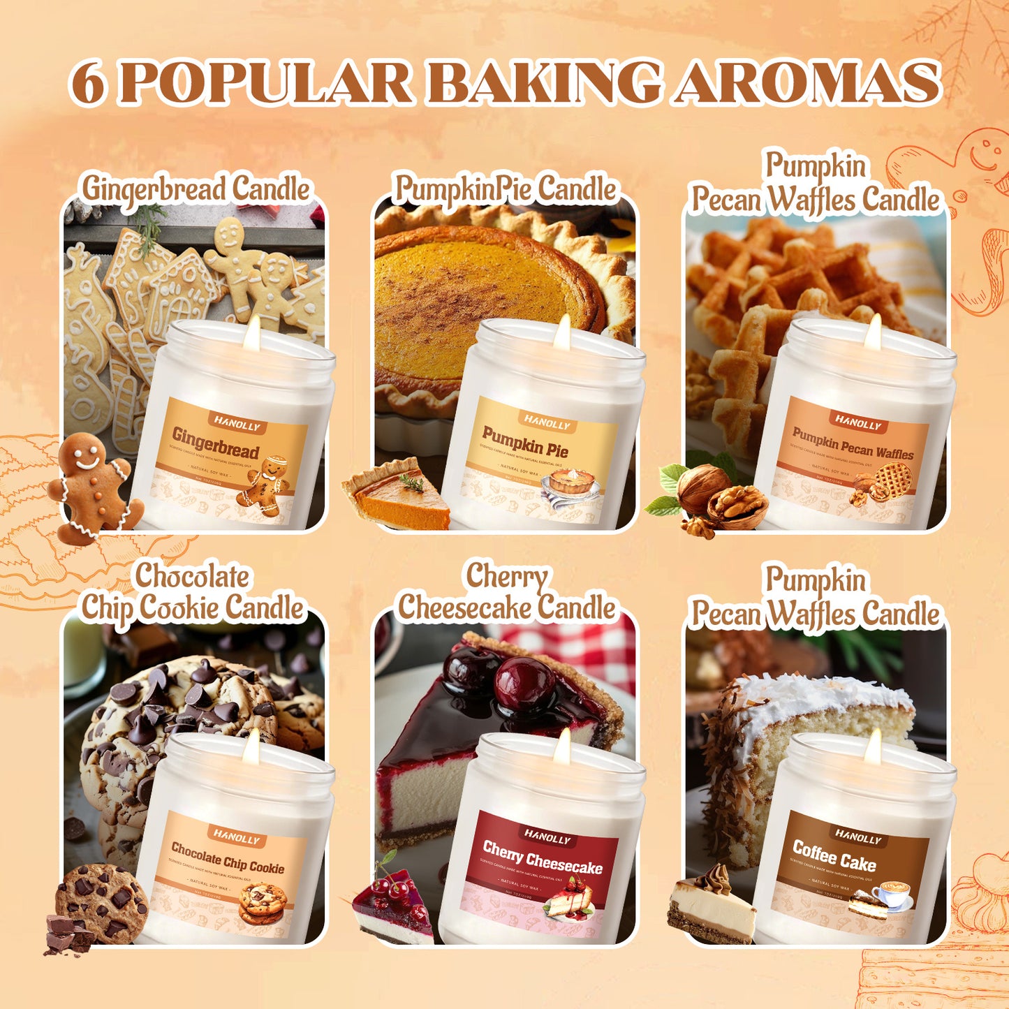 Totatuit Scented Candles Set Fall Aromatherapy Gift