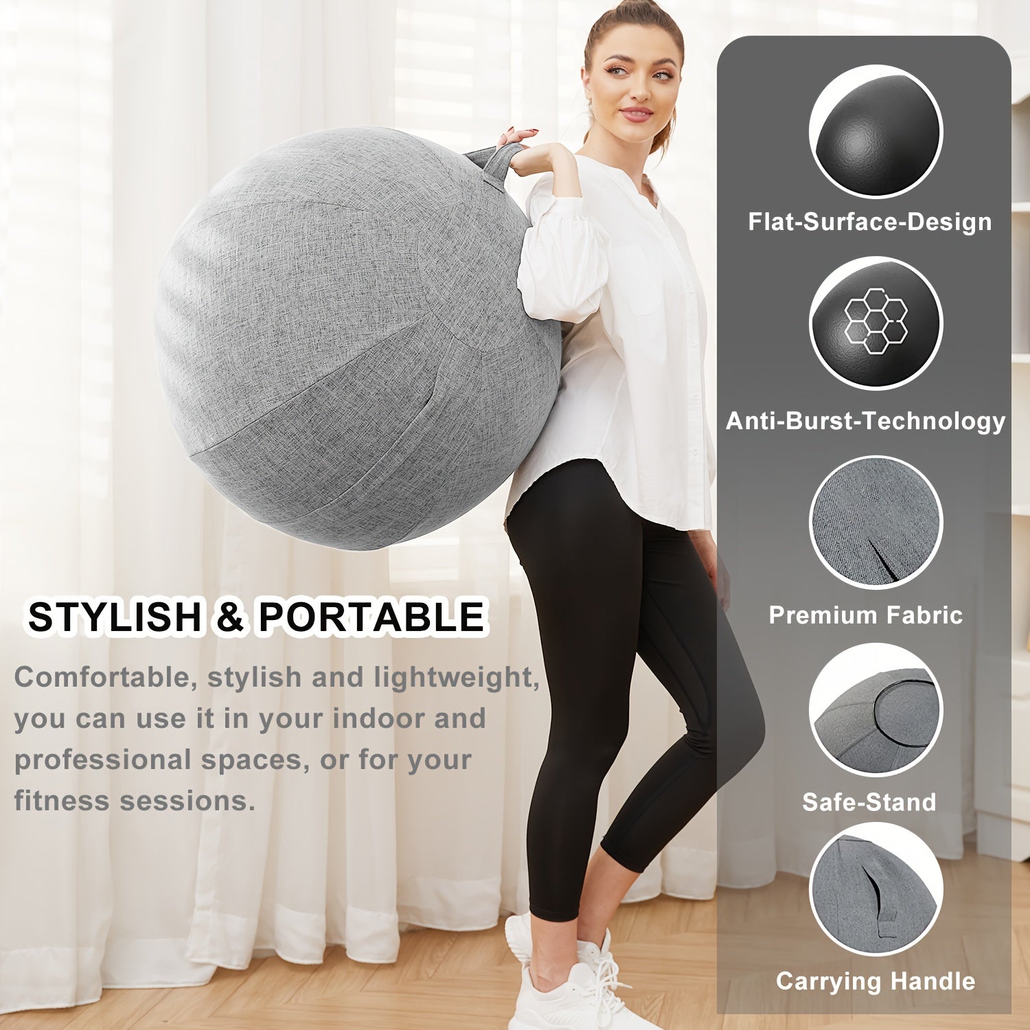 TOKSAY Balance Ball Chair For Home Office Posture Support - Revitalize Mind Body