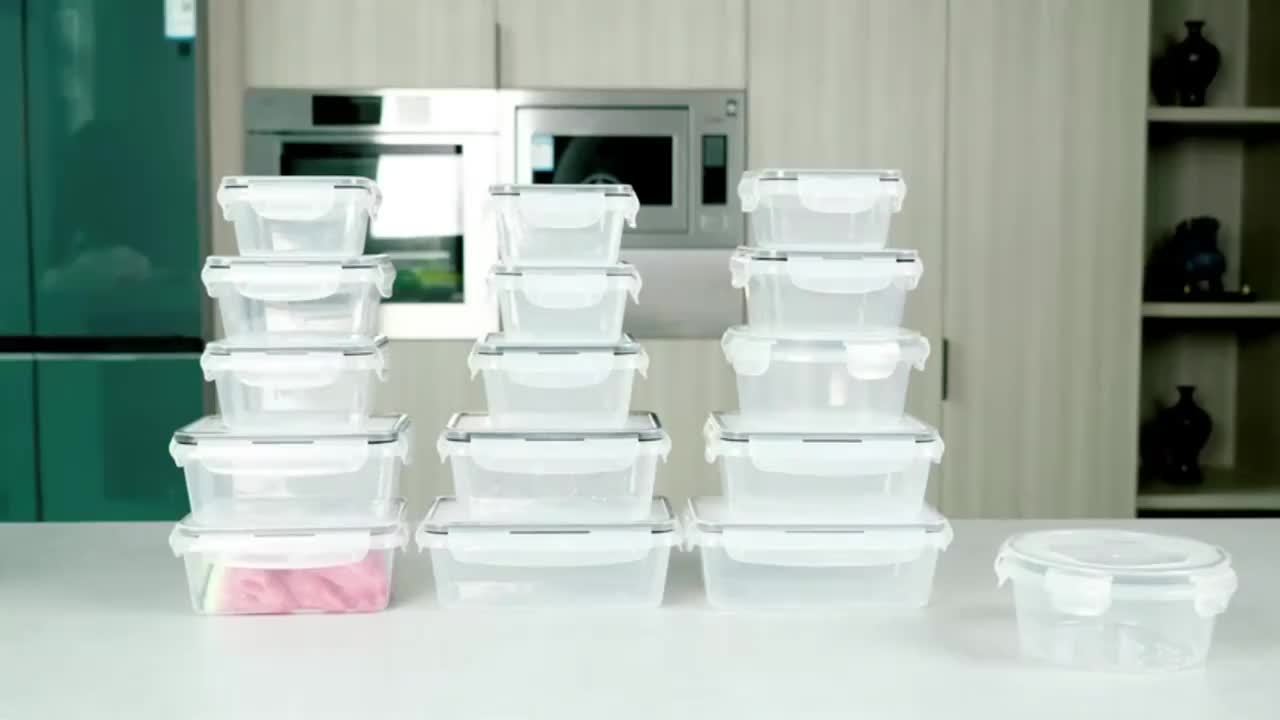 Shigeer 68 Pack Airtight Plastic Food Storage Containers
