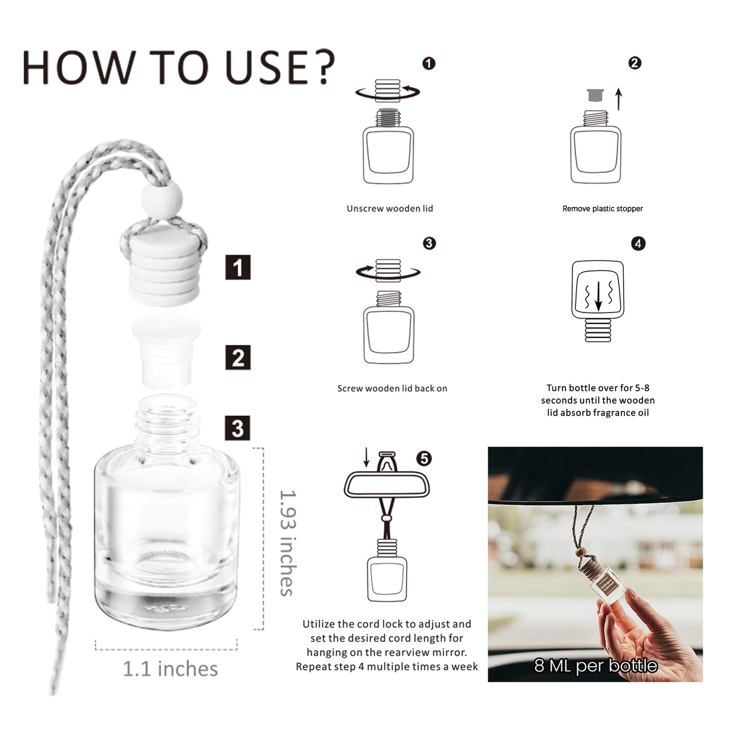 Hoogalife 4 Combo Car Air Fresheners Hanging Diffuser