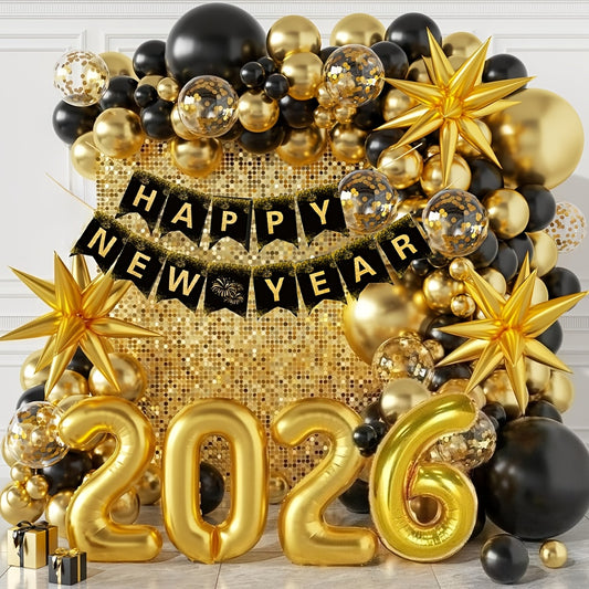 107Pcs Balloon Arch Set With Banner Self-Sealing No Helium Needed