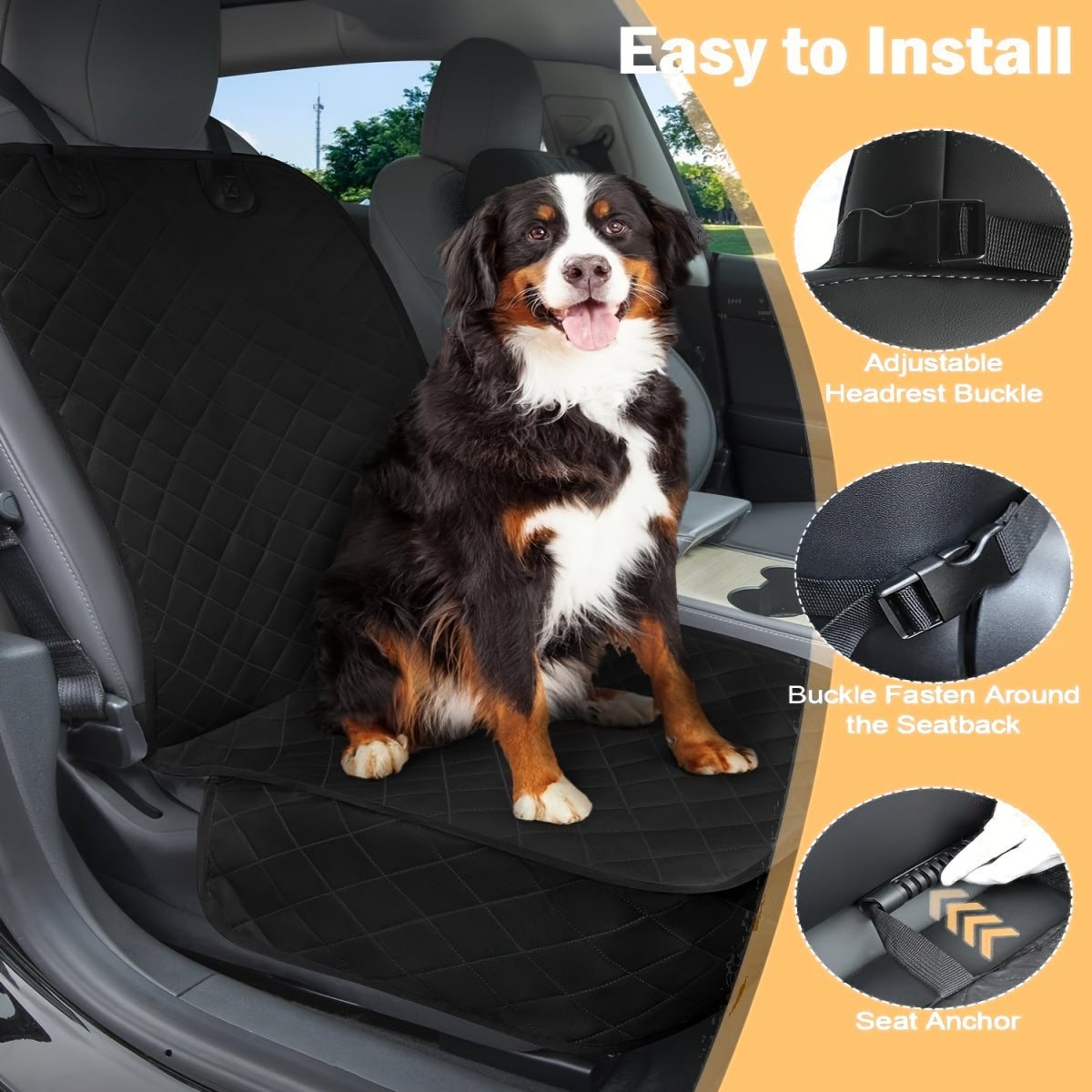Waterproof Dog Seat Cover for Front Row Car Protection - Revitalize Mind Body