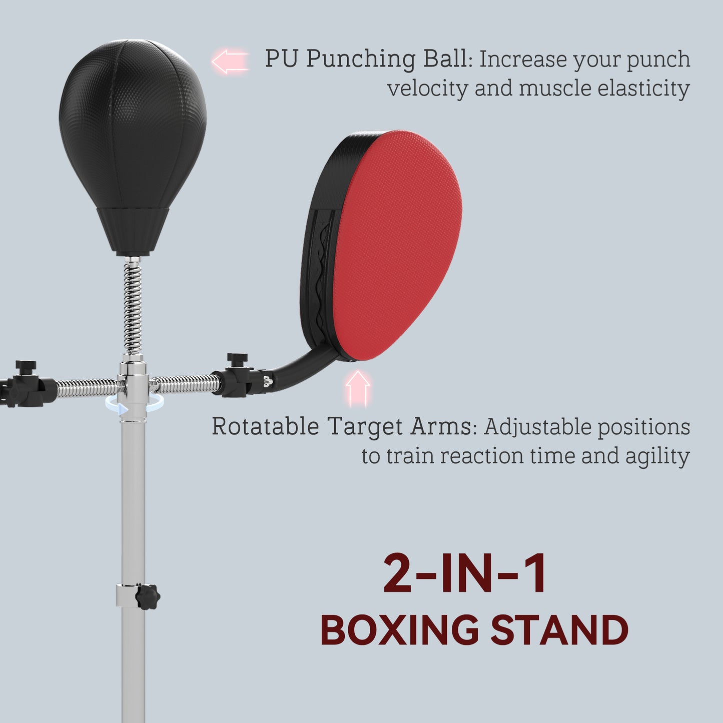 SOOZIER 3-In-1 Boxing Bag With Stand And Target Arms