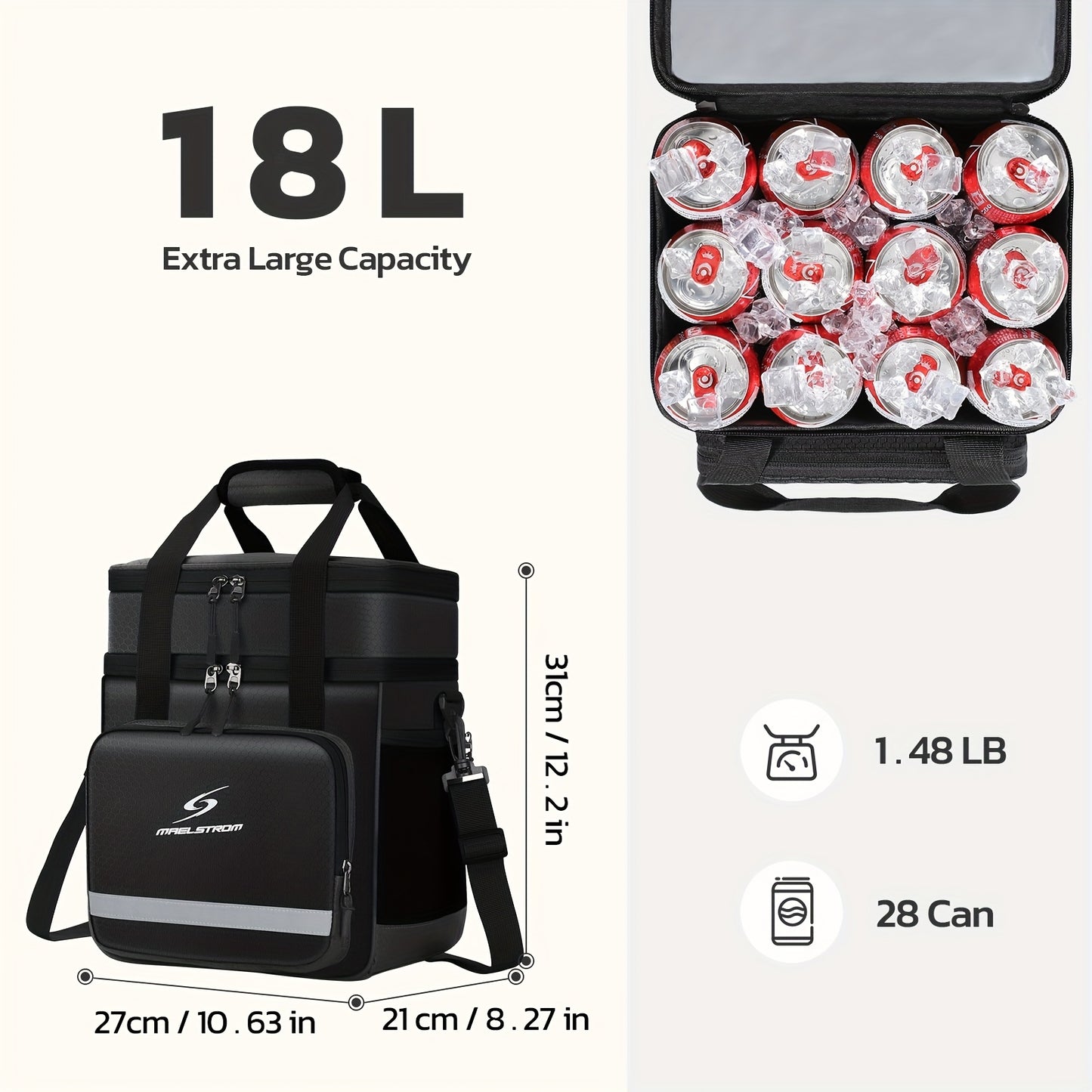 Insulated Leakproof Lunch Cooler Bag for Office and Picnics - Revitalize Mind Body