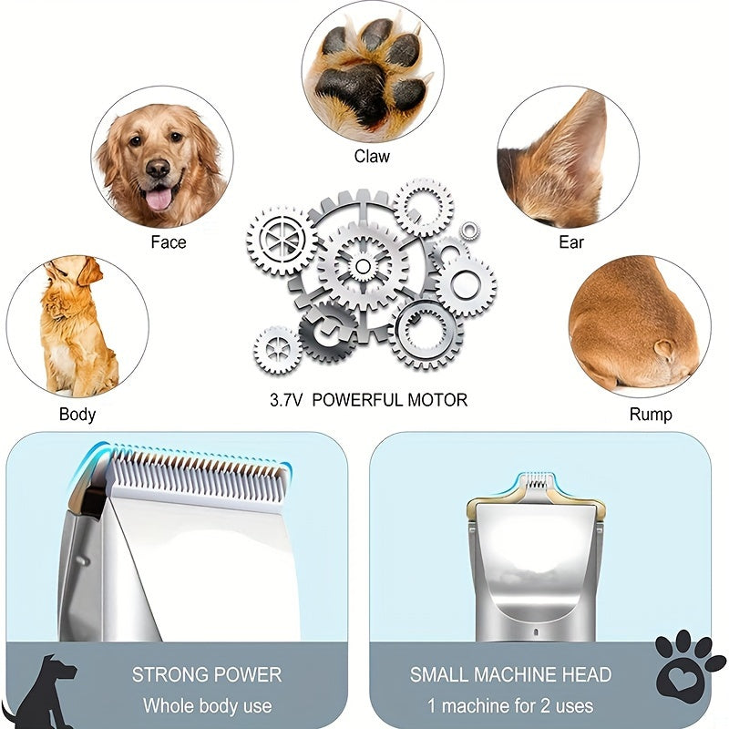 [Electric Pet Hair Trimmer] Cordless Electric Pet Hair Trimmer Set - Quiet, Suitable For Dogs And Cats - Revitalize Mind Body