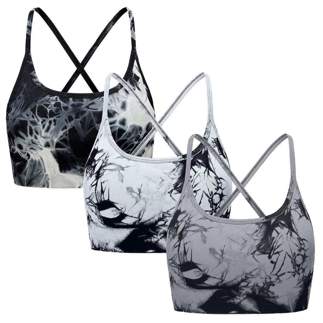 Padded Strappy Sports Bra For Women, Medium Support Yoga - Revitalize Mind Body