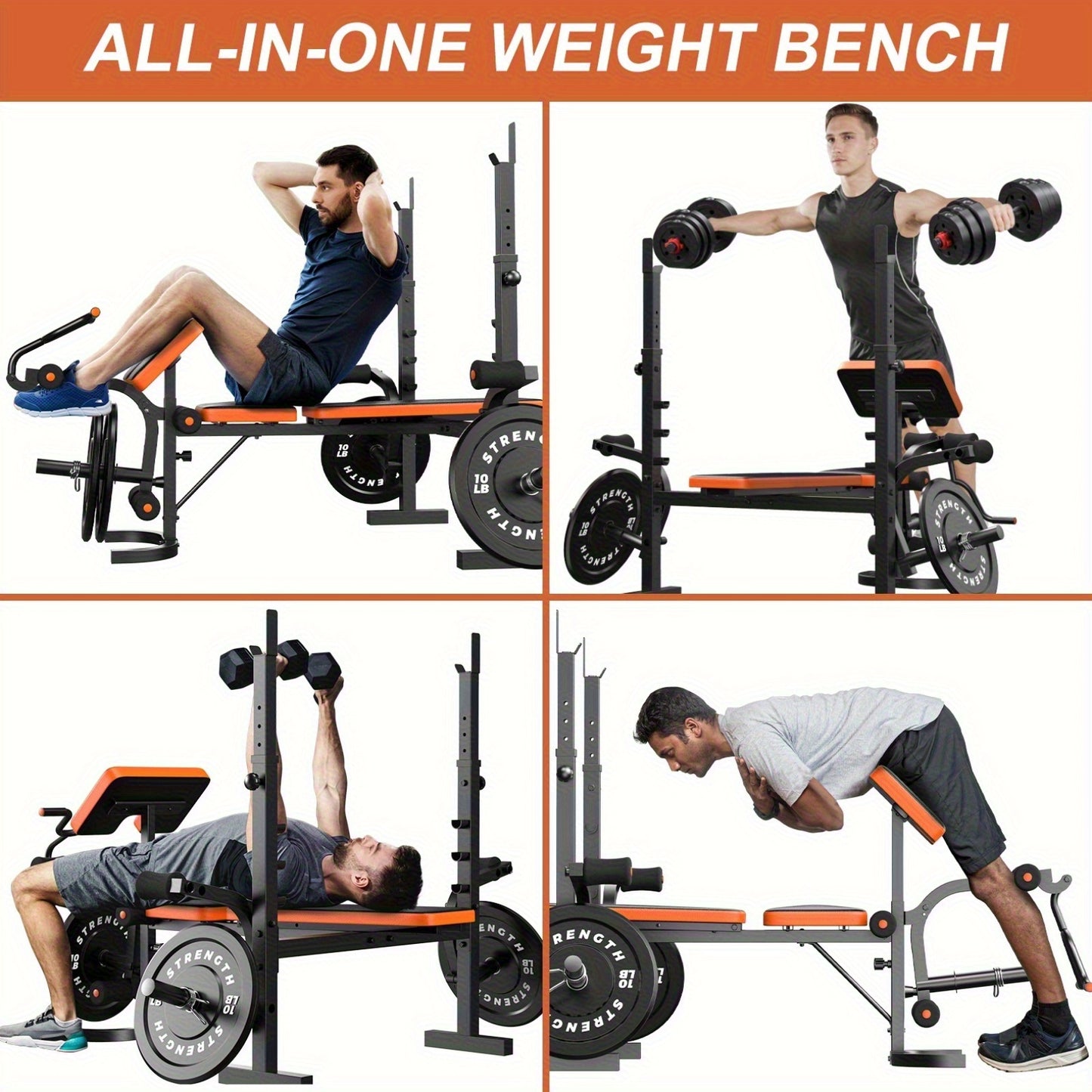 Multi-Purpose Weight Bench Set for Home Gym