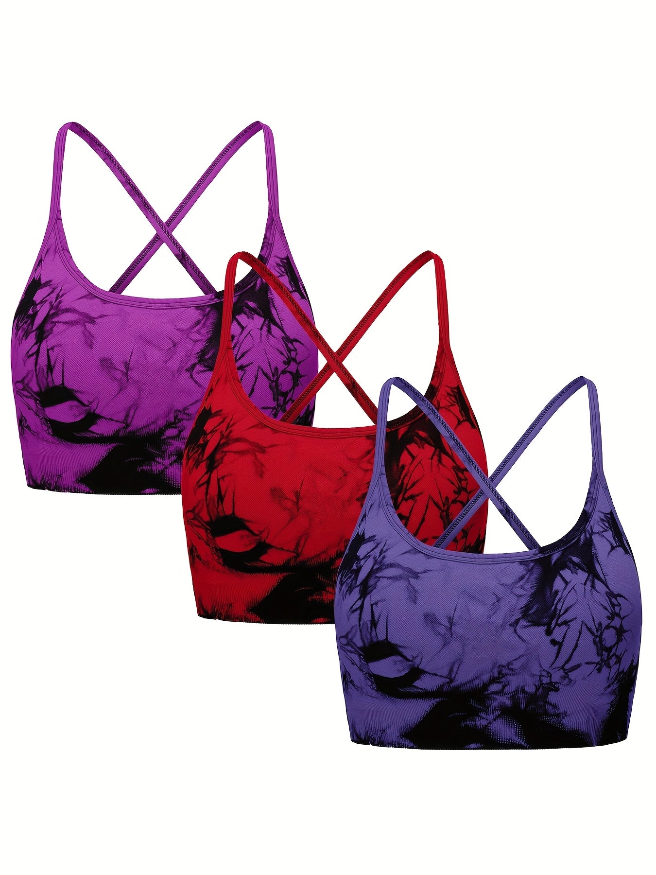 Padded Strappy Sports Bra For Women, Medium Support Yoga - Revitalize Mind Body