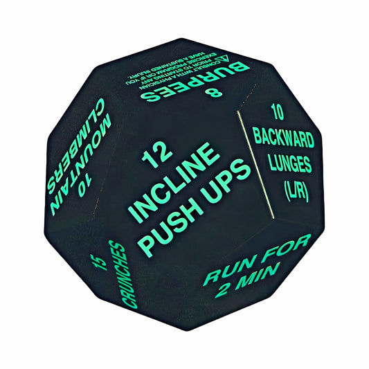 12-Sided Fitness Dice Motivational Roller For Home Workouts