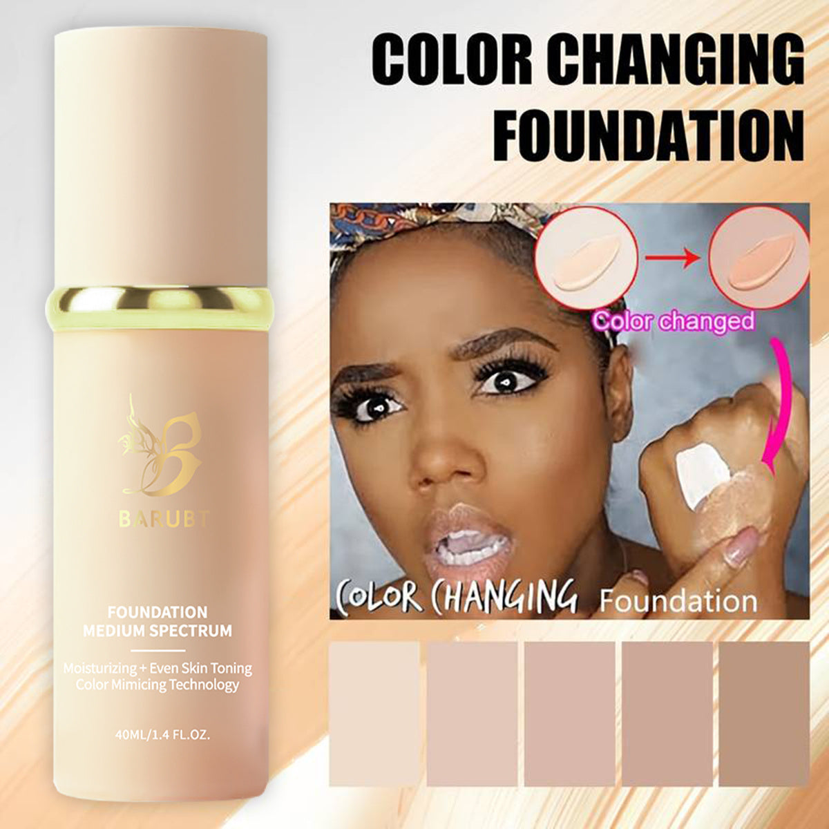 BARUBT Oil Control Moisturizing Liquid Foundation Matte Finish