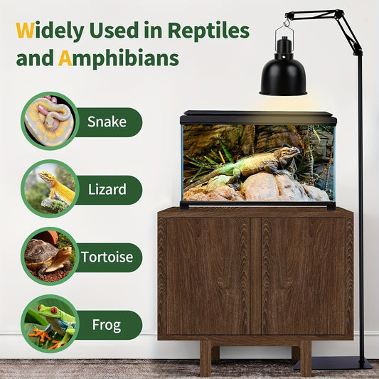 Adjustable Reptile Heat Lamp Stand With 360 Swing Arm