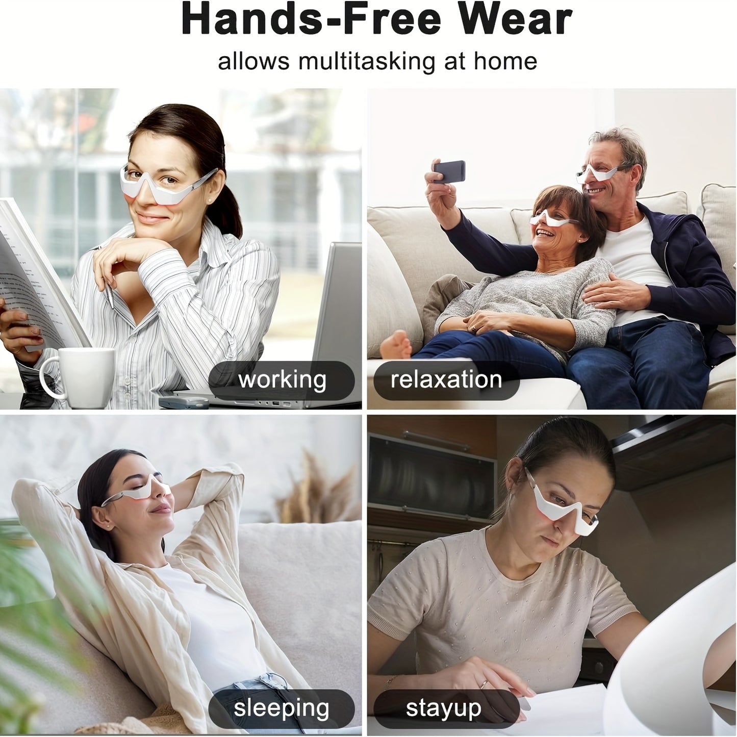 KTS Red Light Therapy Under Eye Massager Glasses Puffiness