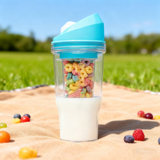 Portable Grain Cup with Lid BPA Free Leakproof Meal Container