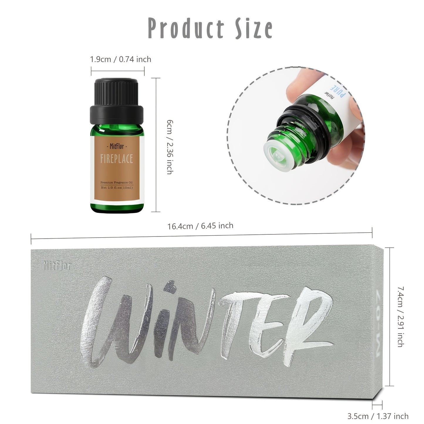 MITFLOR Winter Fragrance Oils Gift Set for Diffusers and Candles - Revitalize Mind Body