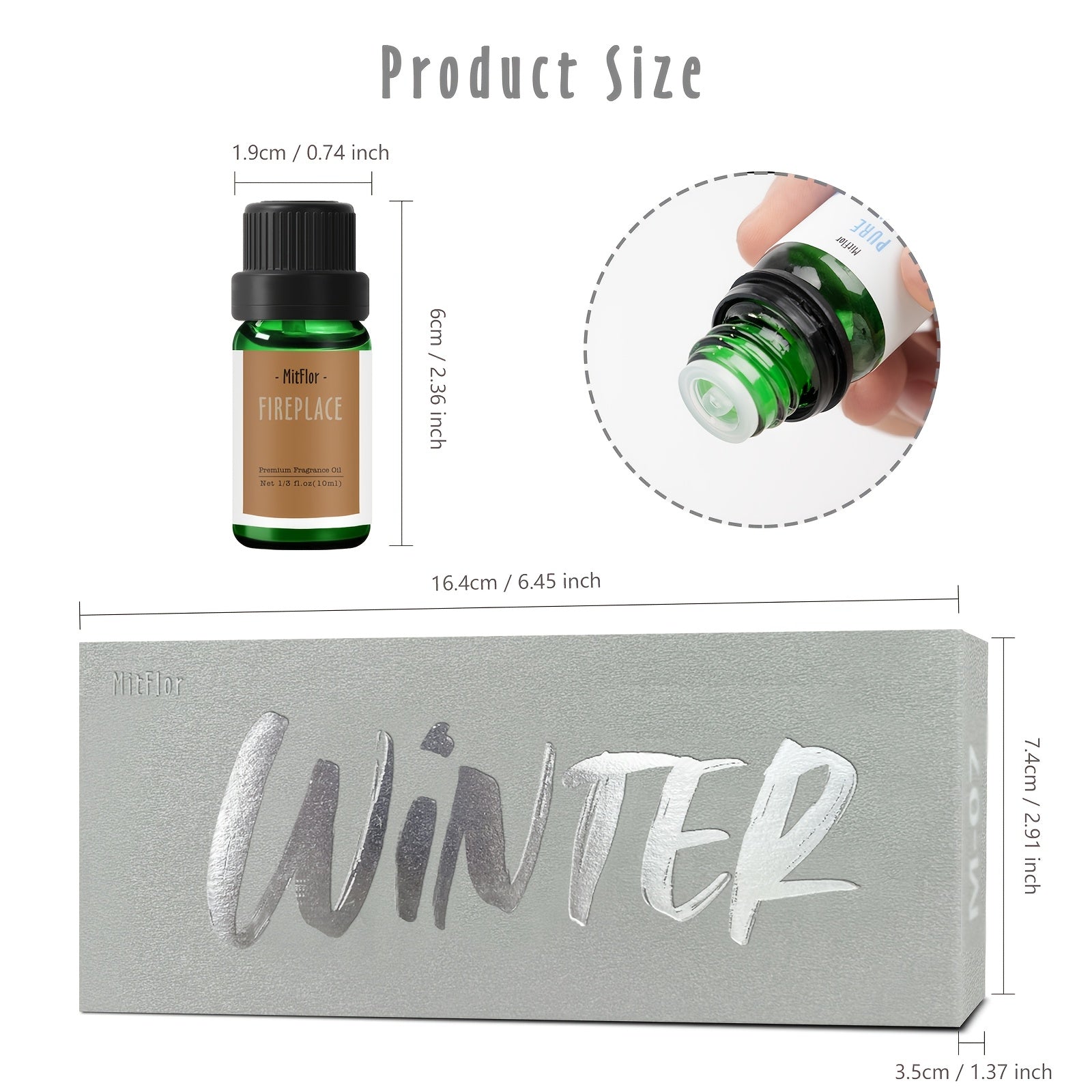 MITFLOR Winter Fragrance Oils Gift Set for Diffusers and Candles - Revitalize Mind Body