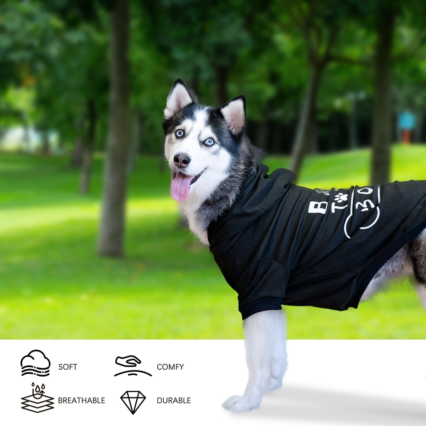 BINGPET Bad to the Bone Dog Hoodie for All Seasons