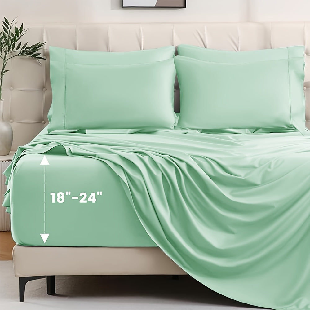 Cooling Bamboo Bed Sheet Set 2000TC Ultra Soft All Season