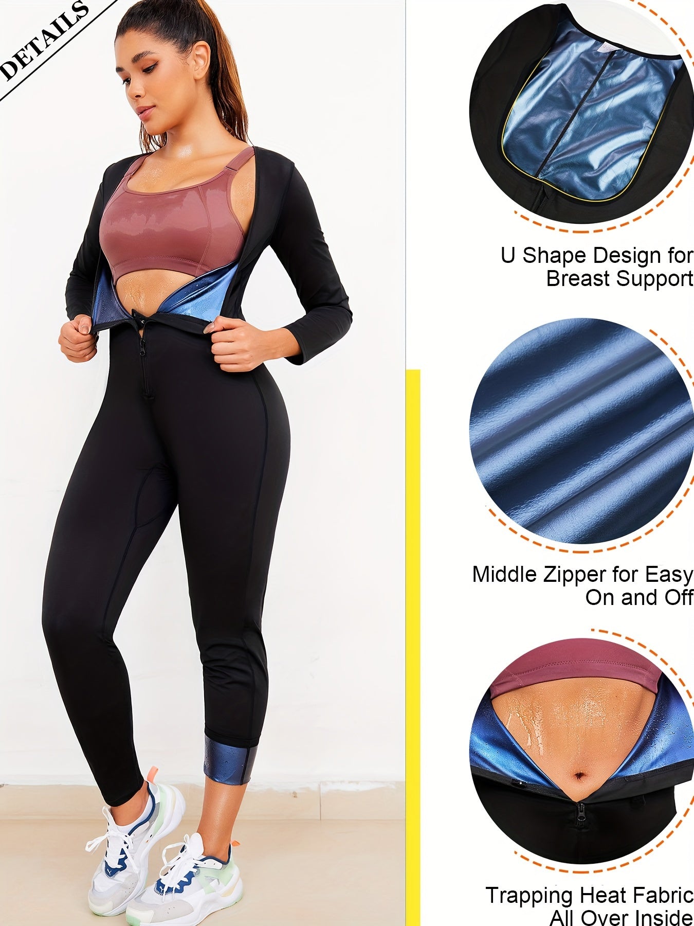 Junlan Women's Sauna Jumpsuit for Effective Workout Performance - Revitalize Mind Body