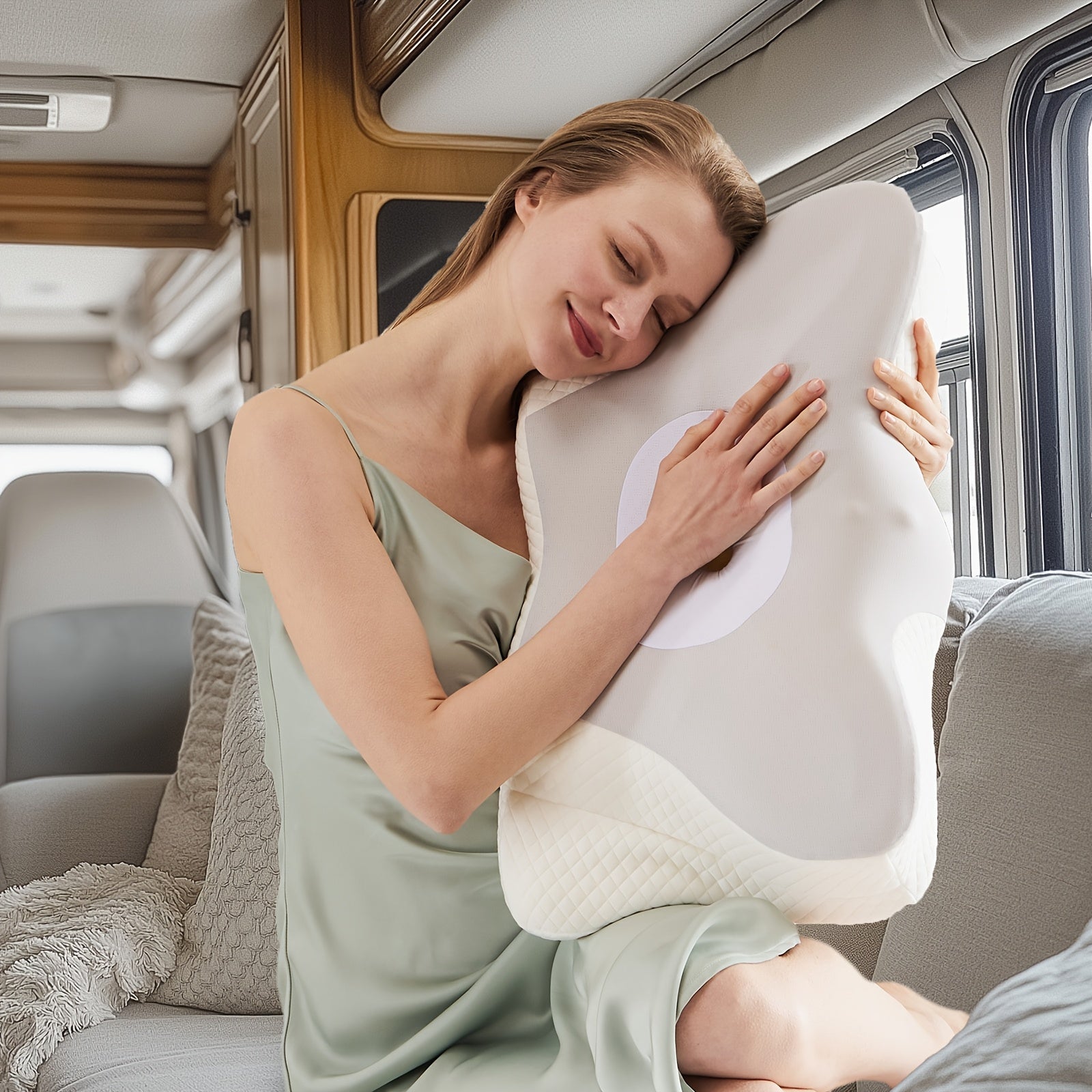 OLIXIS Cervical Neck Pillow Memory Foam Orthopedic Cooling Pillowcase - Revitalize Mind Body