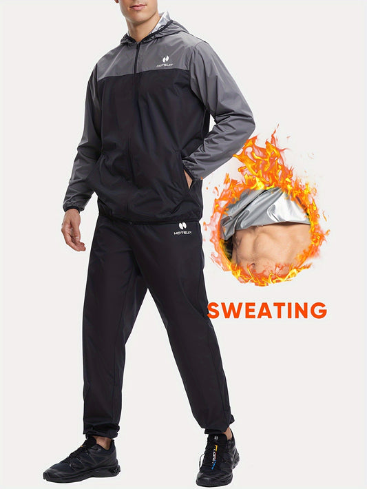 Full Body Sweat Suits HOTSUIT Sauna Suit For Men Gym Workout Exercise Sauna Jacket Pant - Revitalize Mind Body
