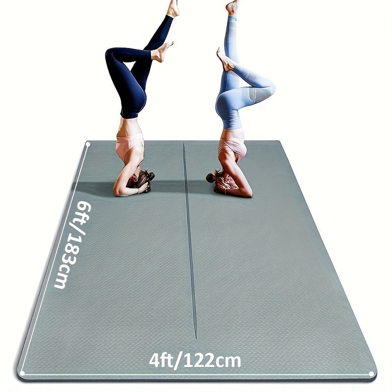 Double-Sided Non-Slip TPE Yoga Mat With Alignment Line