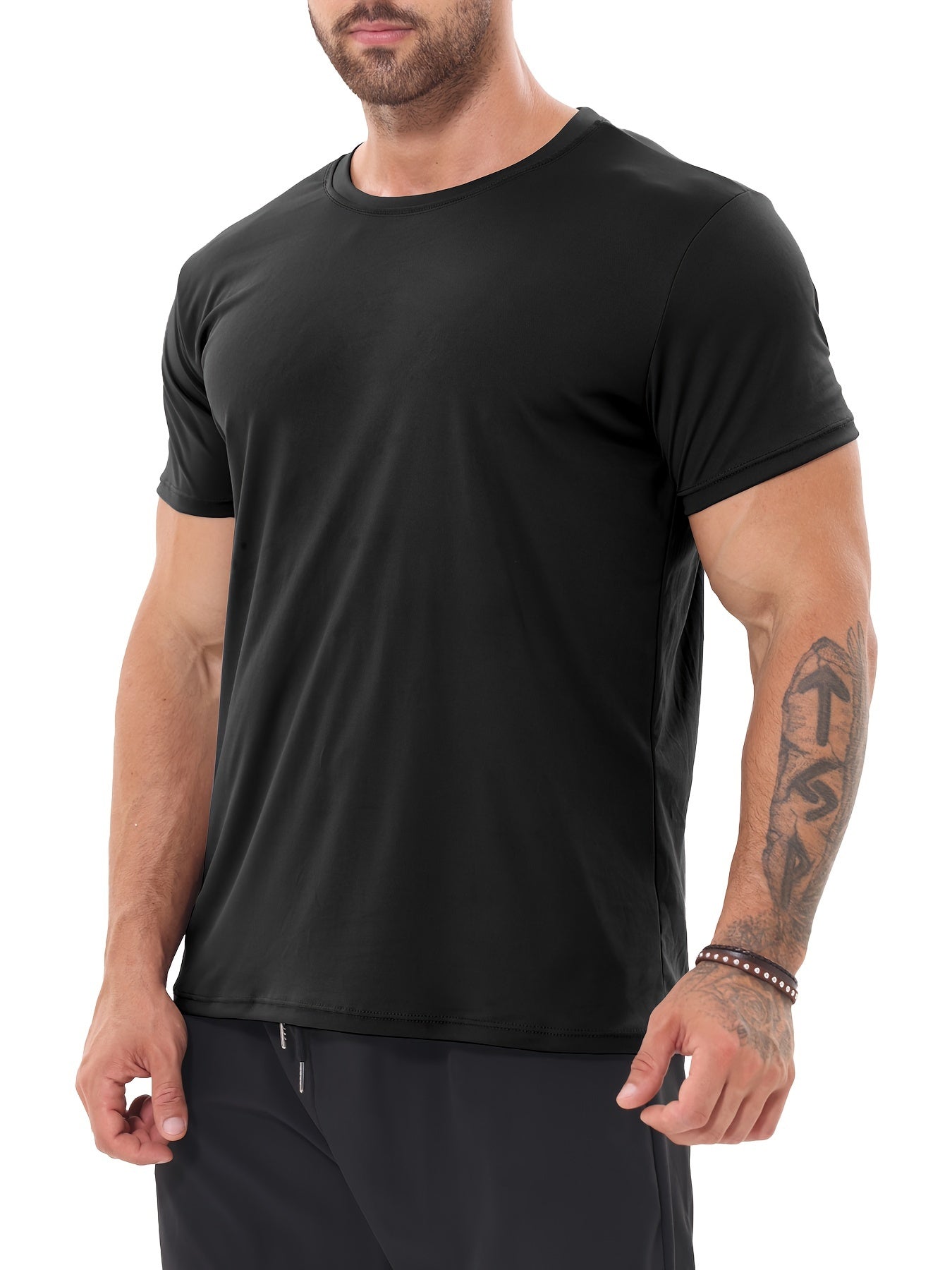 [12 Pack Quick Dry Workout Shirts] 12 Pack Workout Shirts For Men Short Sleeve Athletic Active Tops Quick Dry Crew Neck T Shirt For Running - Revitalize Mind Body