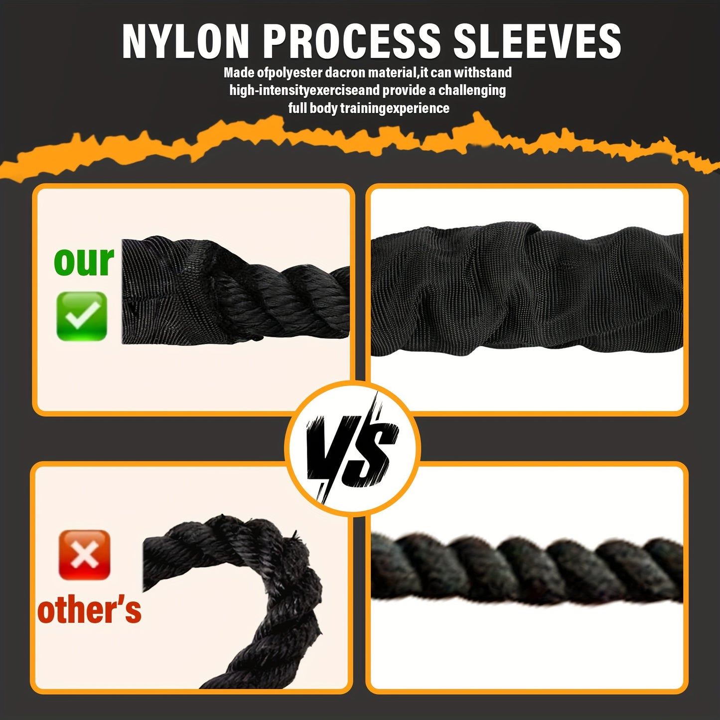 Heavy Duty Battle Rope For Home Gym Strength Training