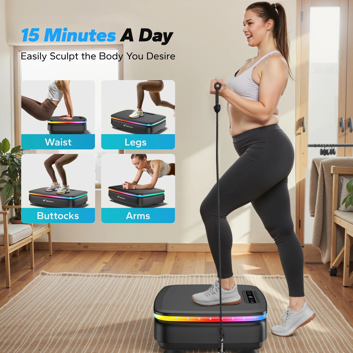 MERACH Vibration Plate Exercise Machine for Whole Body Workout - Revitalize Mind Body