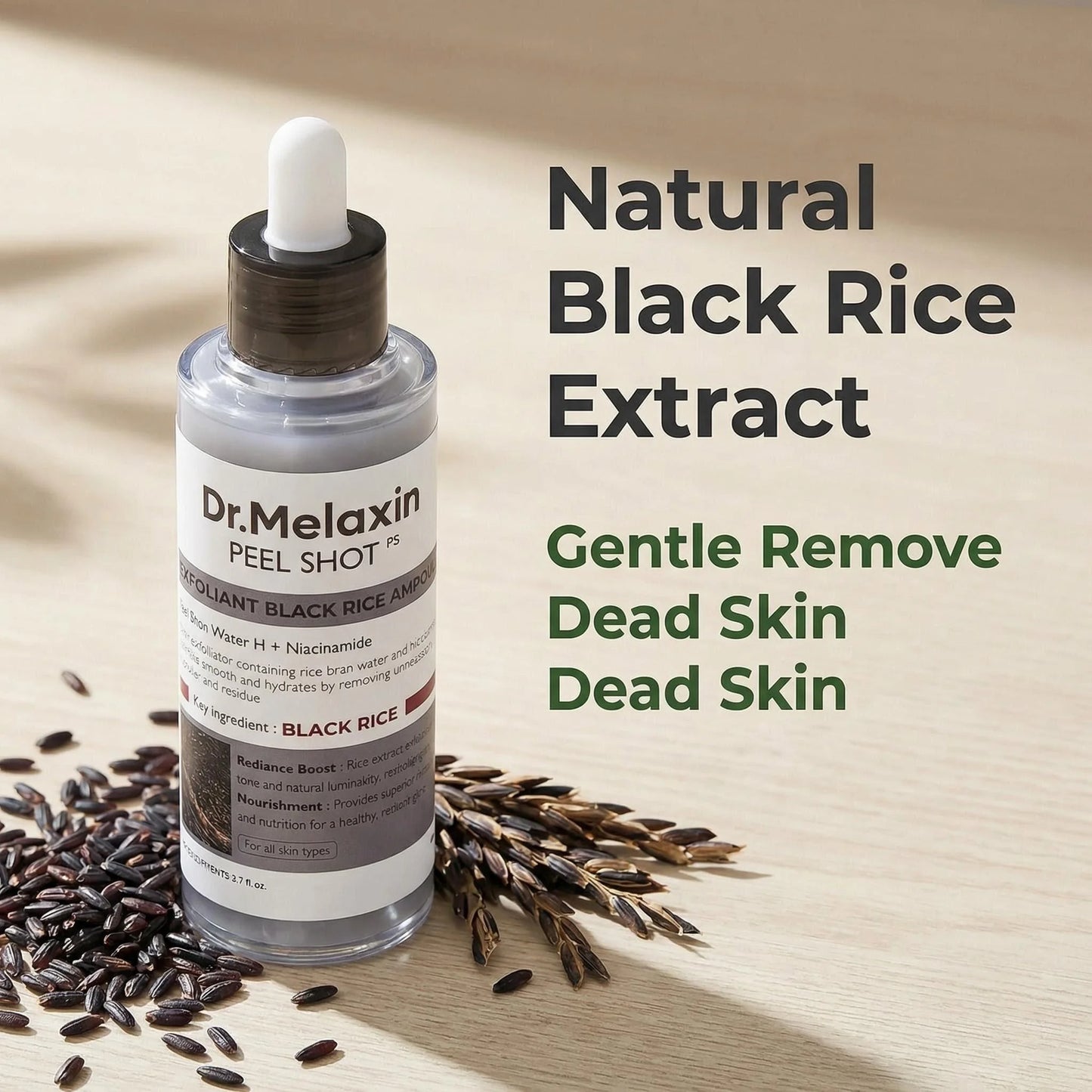 Black Rice Exfoliating Ampoule With Rice Water Extract Niacinamide - Revitalize Mind Body