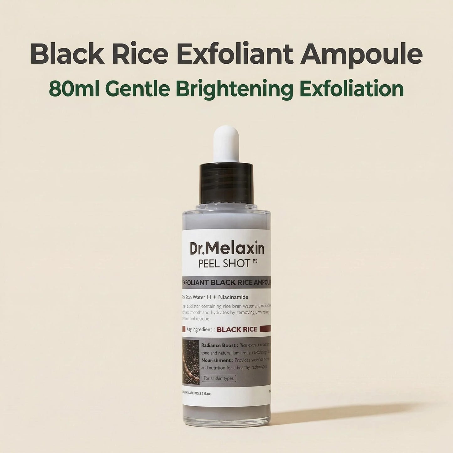 Black Rice Exfoliating Ampoule With Rice Water Extract Niacinamide - Revitalize Mind Body