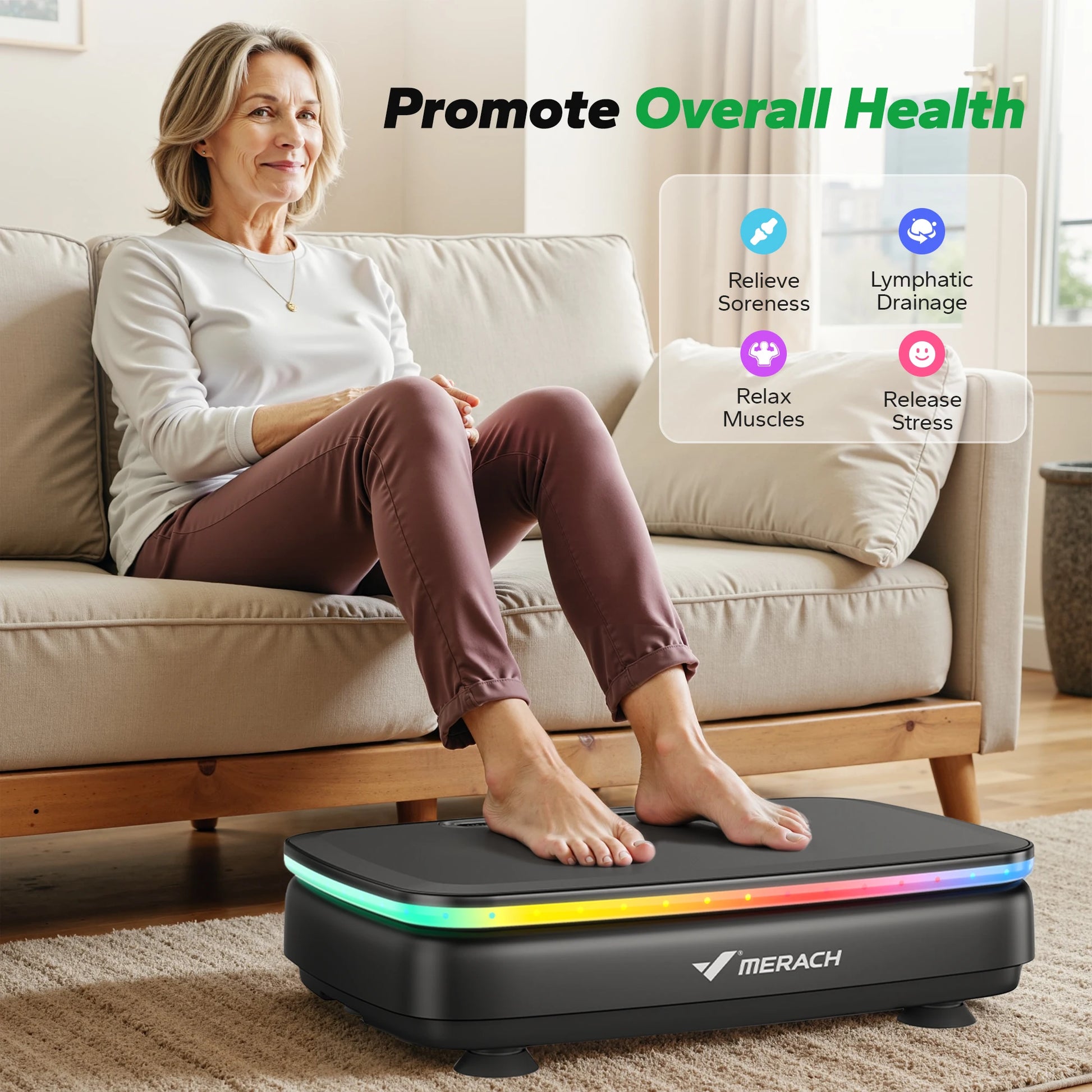 MERACH Vibration Plate Exercise Machine for Whole Body Workout - Revitalize Mind Body
