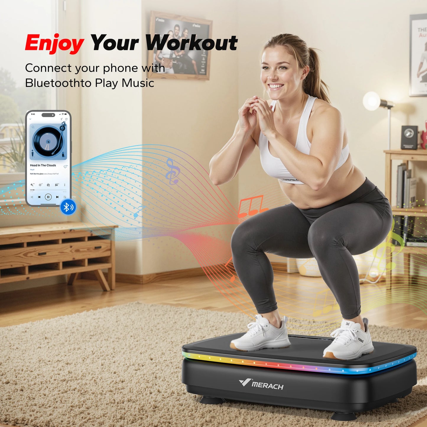 MERACH Vibration Plate Exercise Machine for Whole Body Workout - Revitalize Mind Body
