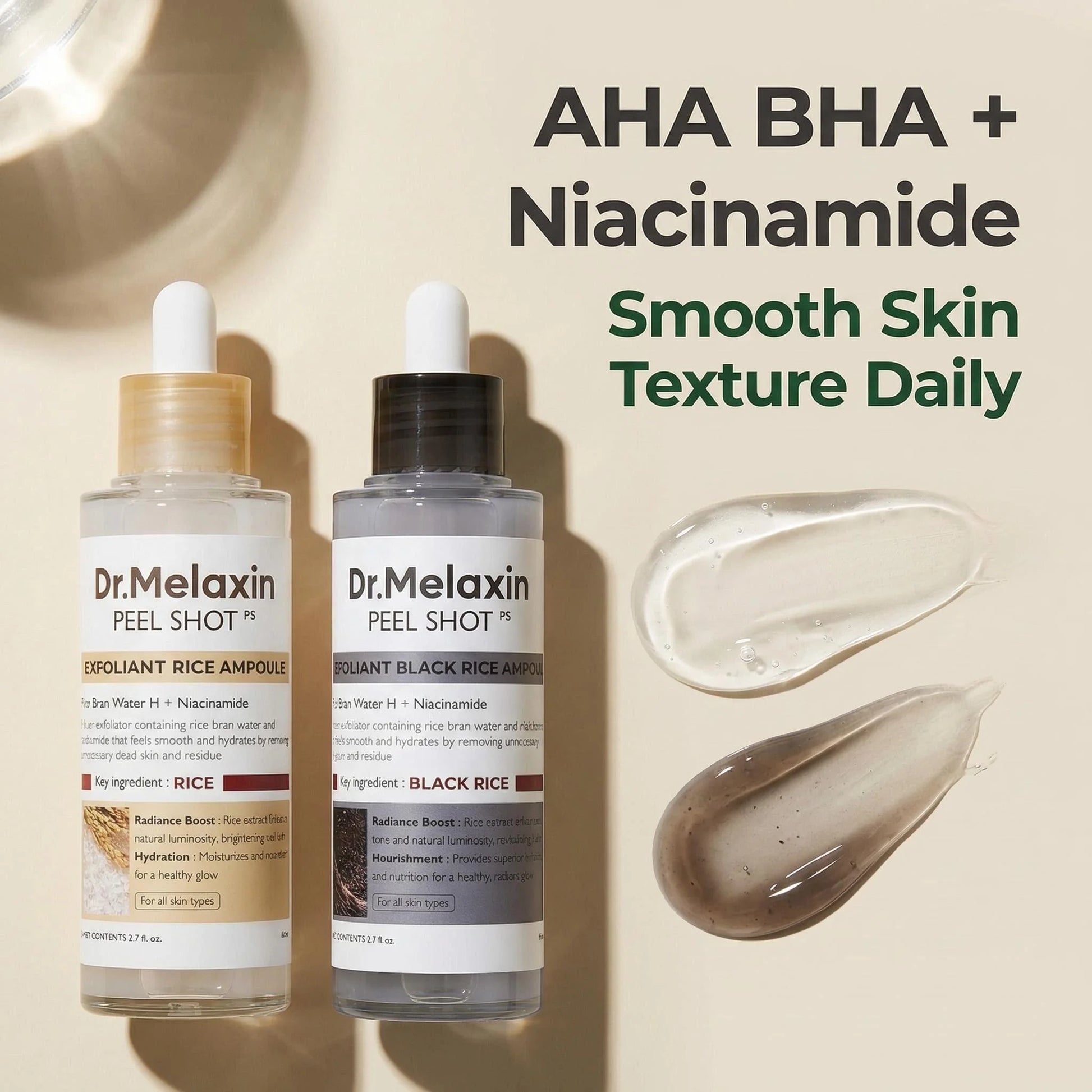 Black Rice Exfoliating Ampoule With Rice Water Extract Niacinamide - Revitalize Mind Body