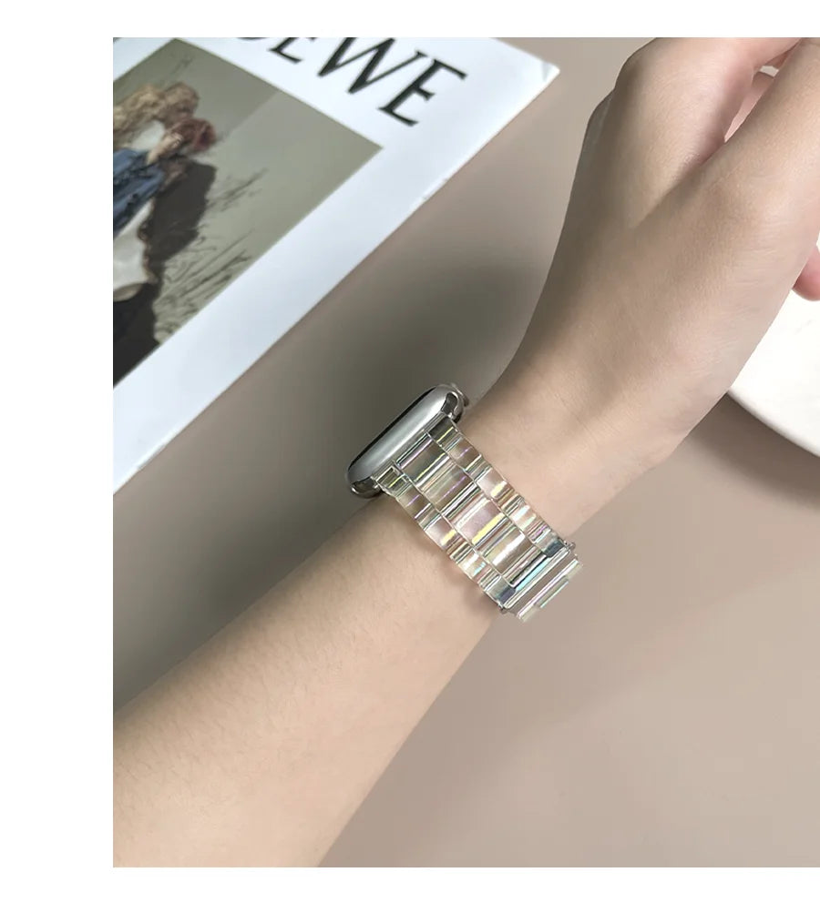 JBAILI Transparent Laser Acrylic Apple Watch Band For iWatch - Revitalize Mind Body