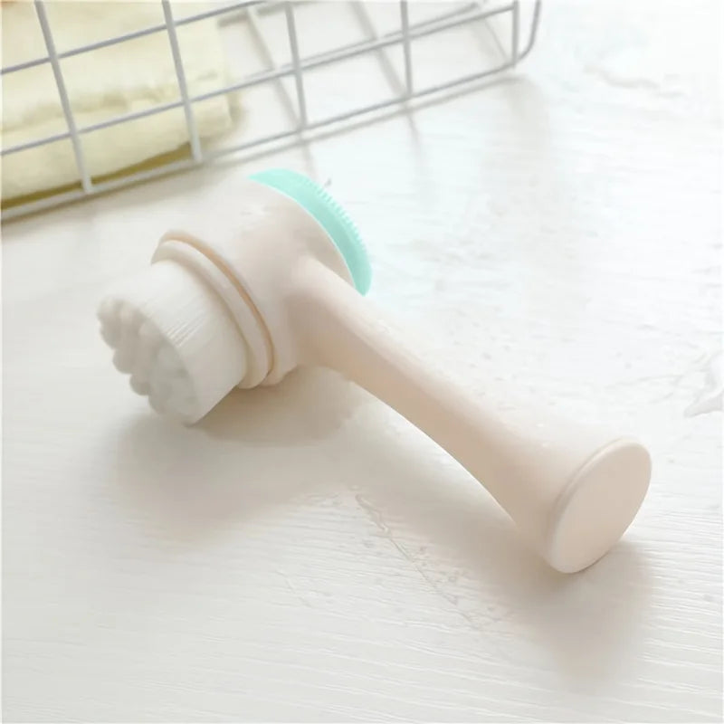 CZSAE Silica Gel Facial Brush Double Sided Exfoliating Cleanser - Revitalize Mind Body