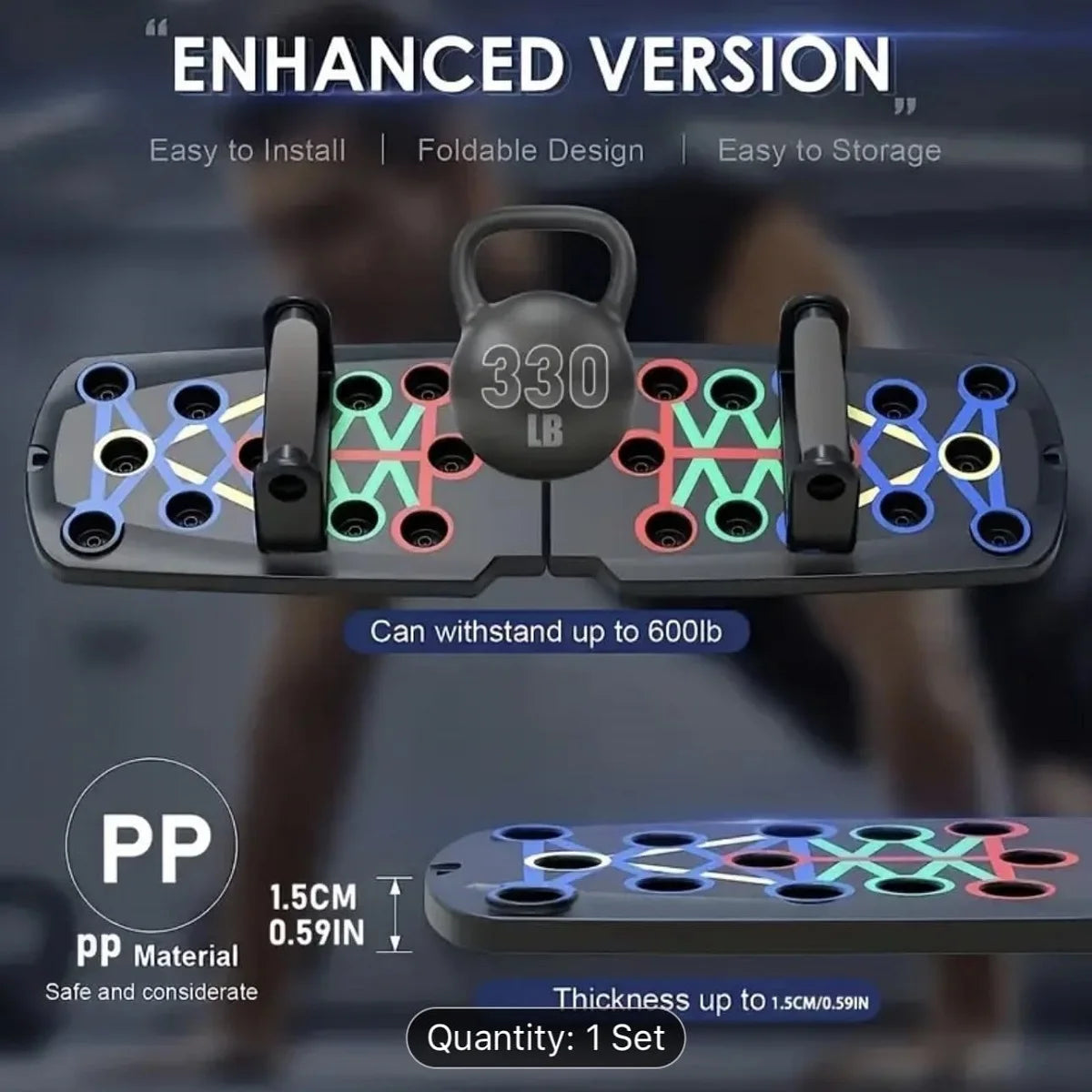 Solid Push Up Board Pro Fitness Pushup Stands for Chest - Revitalize Mind Body