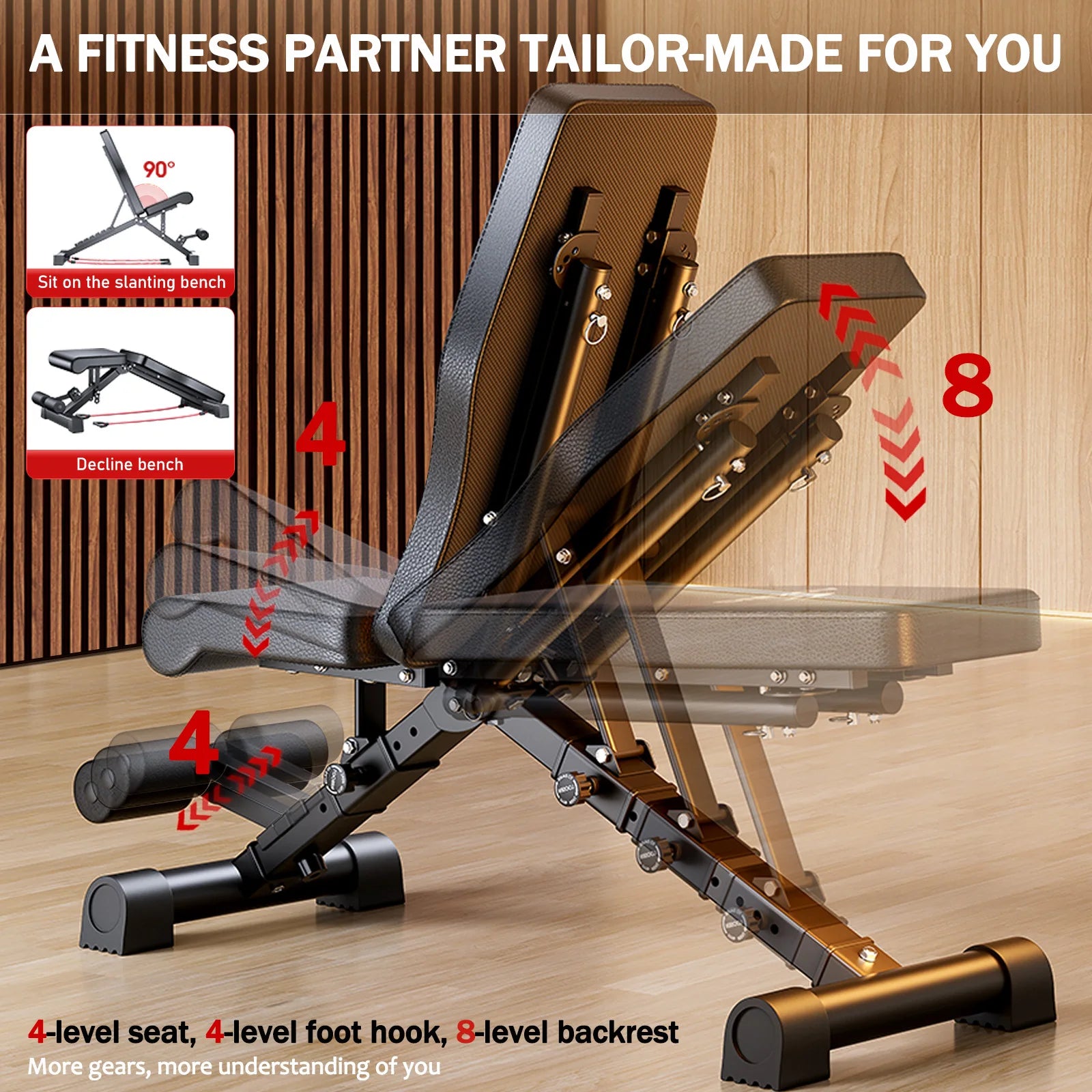 Adjustable Weight Bench For Full Body Workout Foldable - Revitalize Mind Body