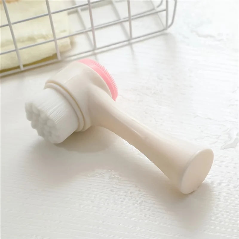 CZSAE Silica Gel Facial Brush Double Sided Exfoliating Cleanser - Revitalize Mind Body