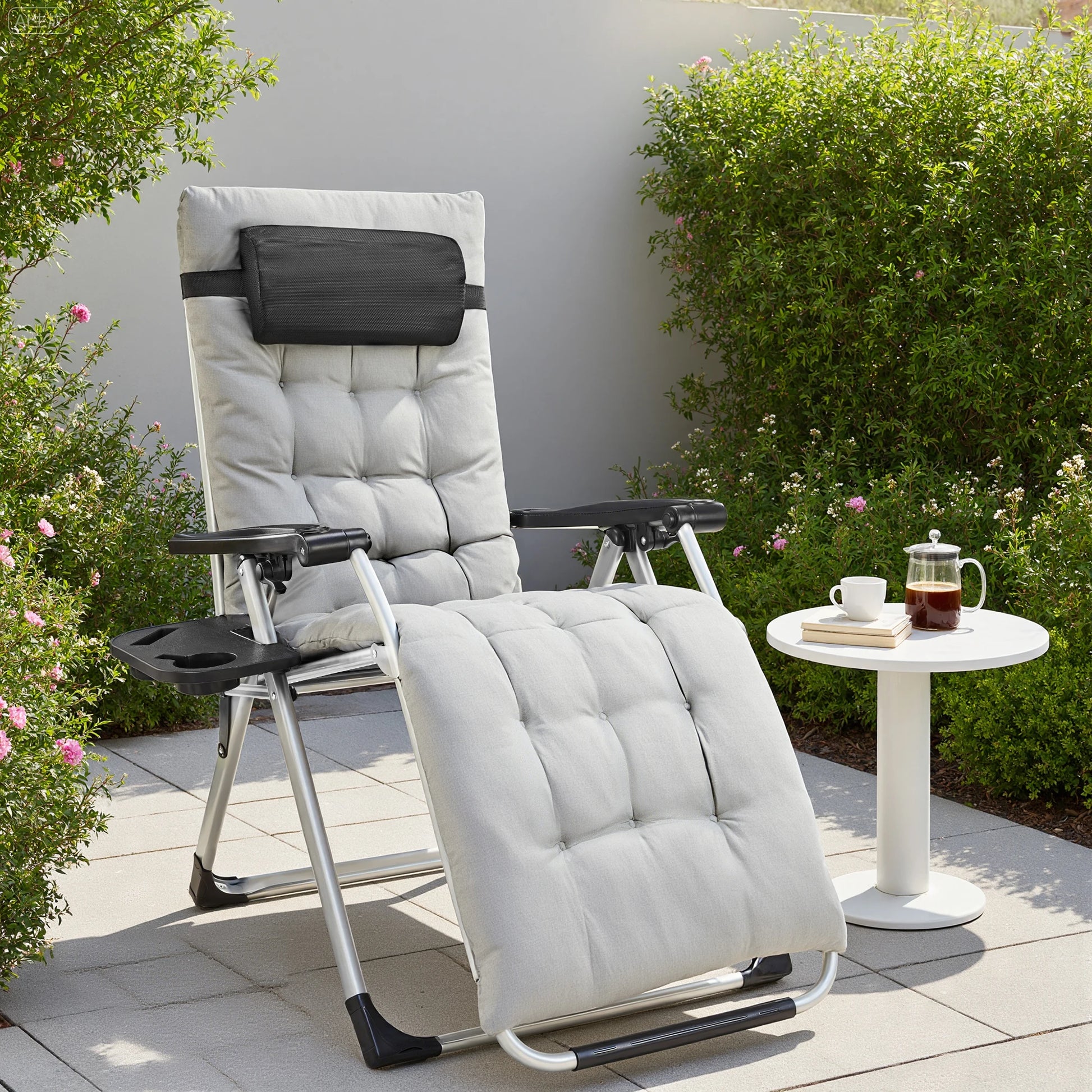 JHK Zero Gravity Recliner Set Of 2 With Adjustable Pillow - Revitalize Mind Body