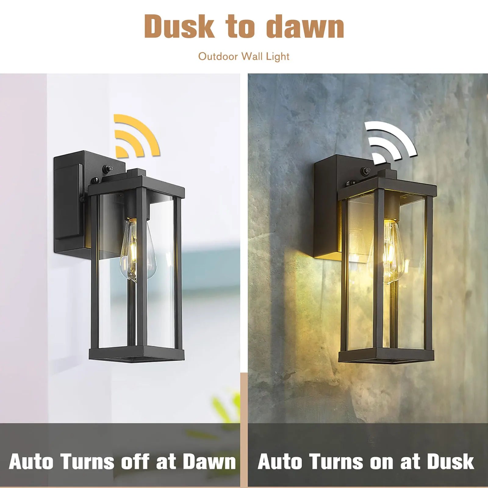 Porch Light With GFCI Outlet Dusk To Dawn Wall Mount - Revitalize Mind Body