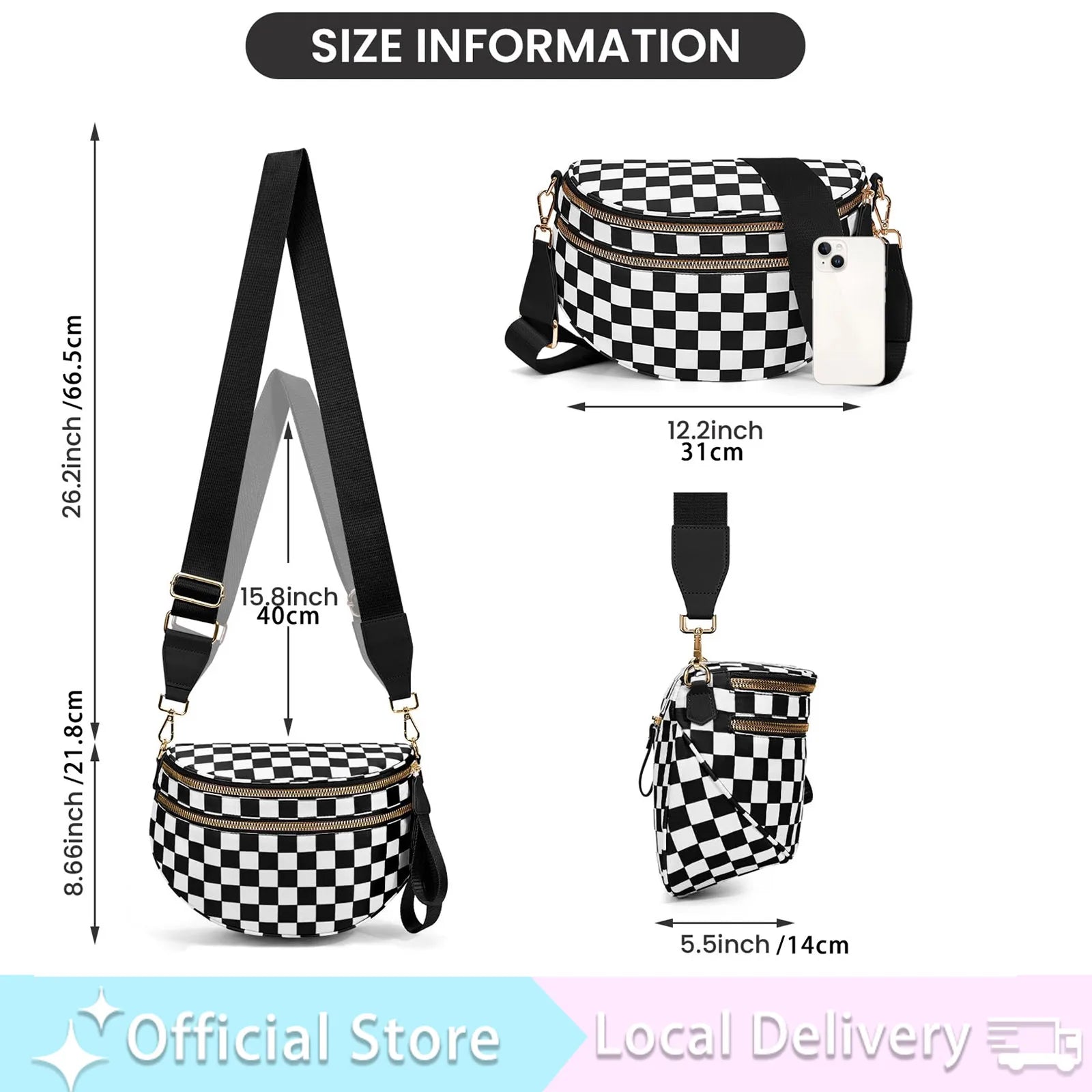 Doyogicn Iris Leopard Nylon Bum Bag Fanny Pack Everyday Essentials - Revitalize Mind Body