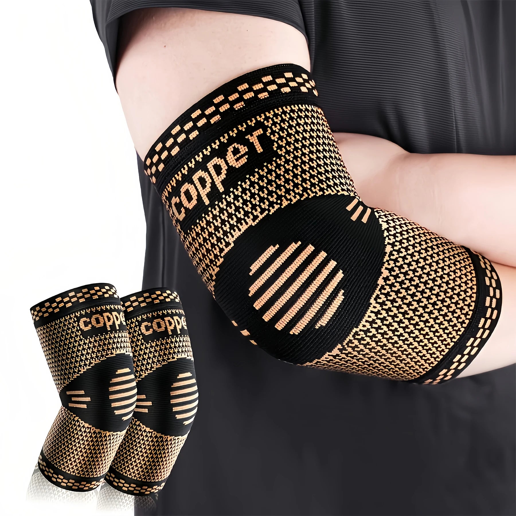 Copper Ion Elbow Pads Protective Sleeves for Sports - Revitalize Mind Body