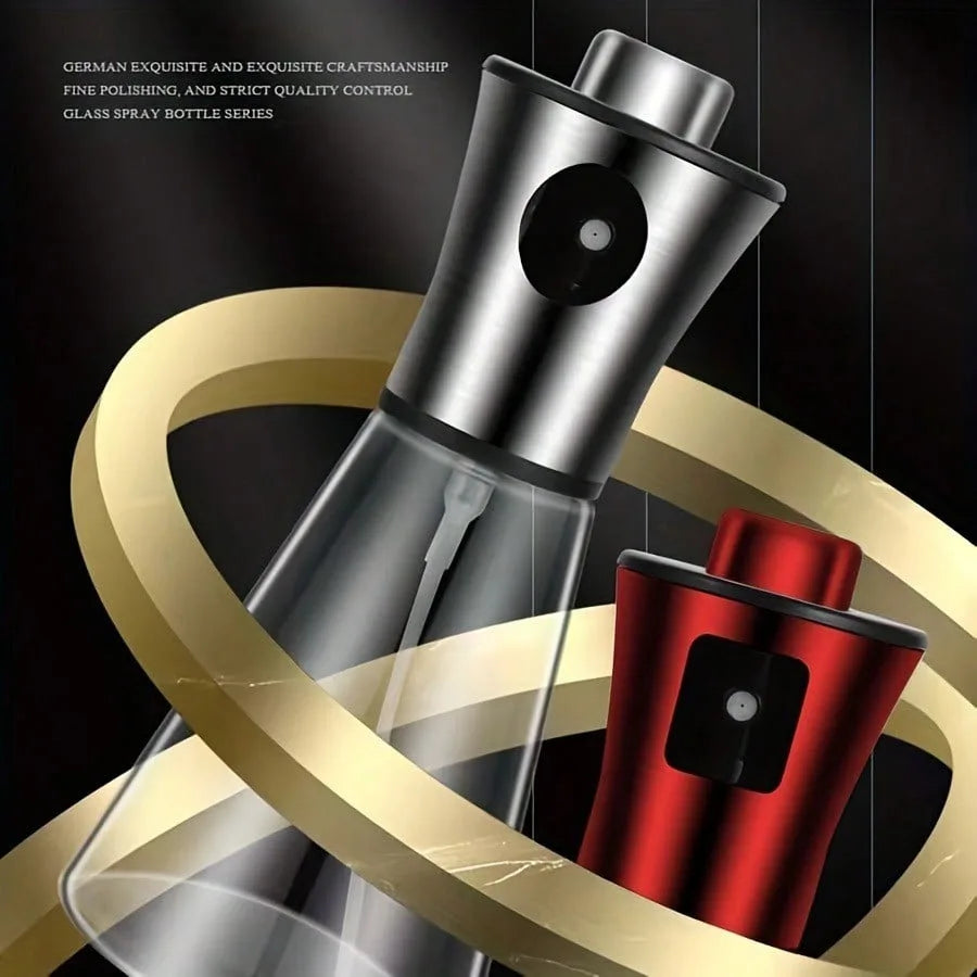 Oil Sprayer Bottle With Glass Stainless Steel Mister Free Funnel - Revitalize Mind Body