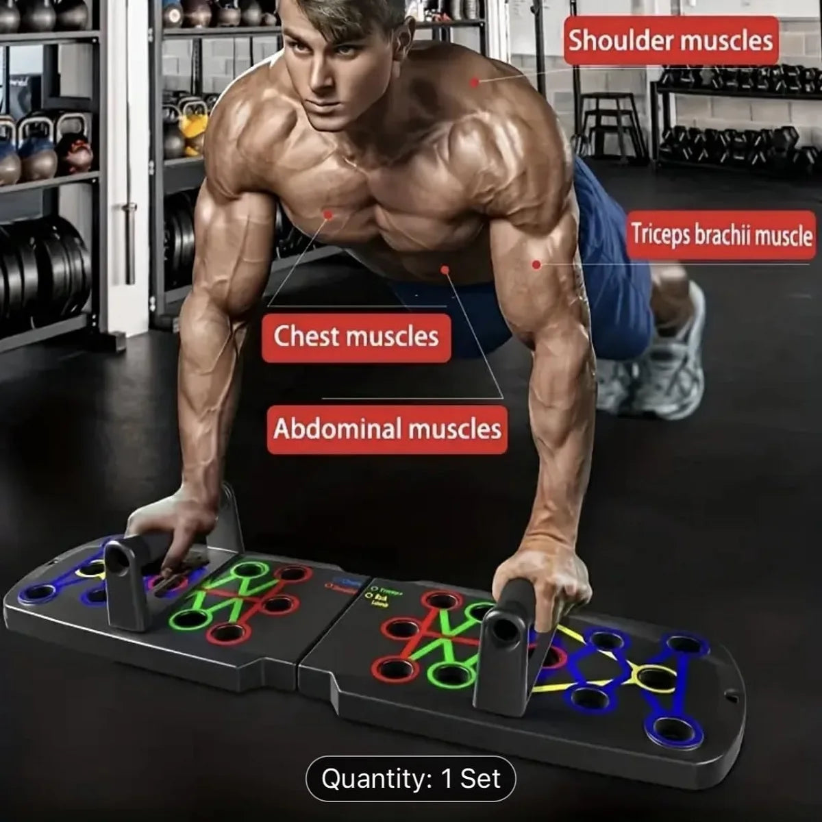 Solid Push Up Board Pro Fitness Pushup Stands for Chest - Revitalize Mind Body