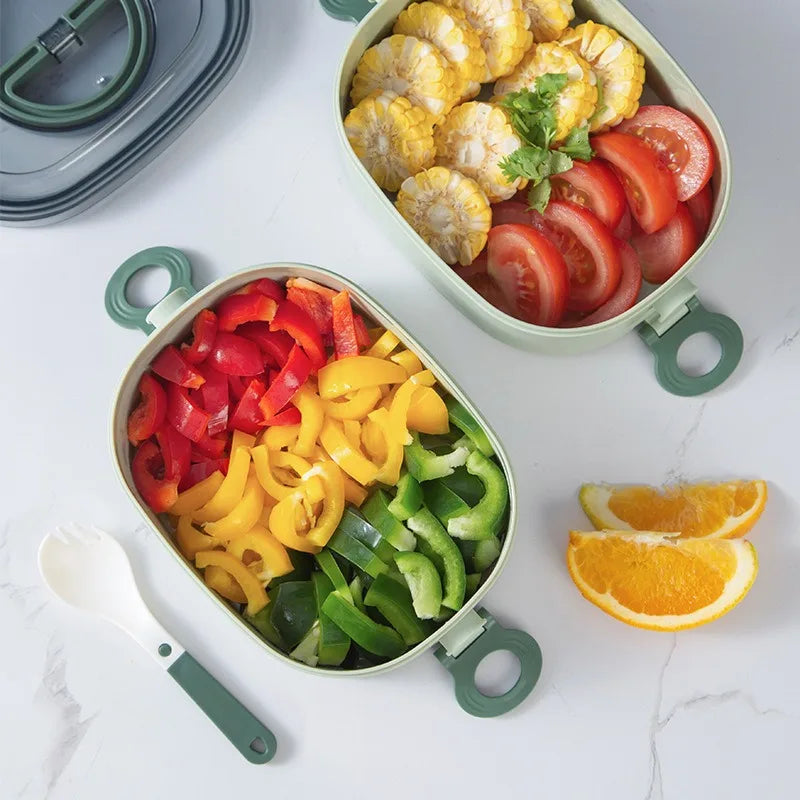Three Layer Stackable Bento Box Leakproof Microwave Safe Lunch Container - Revitalize Mind Body