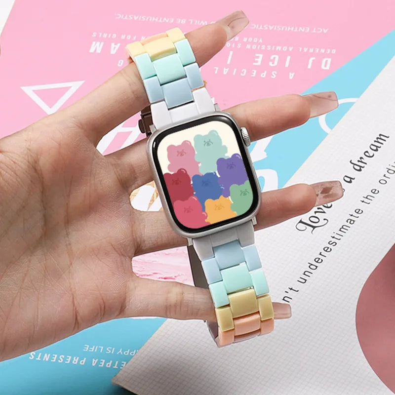 JBAILI Transparent Laser Acrylic Apple Watch Band For iWatch - Revitalize Mind Body