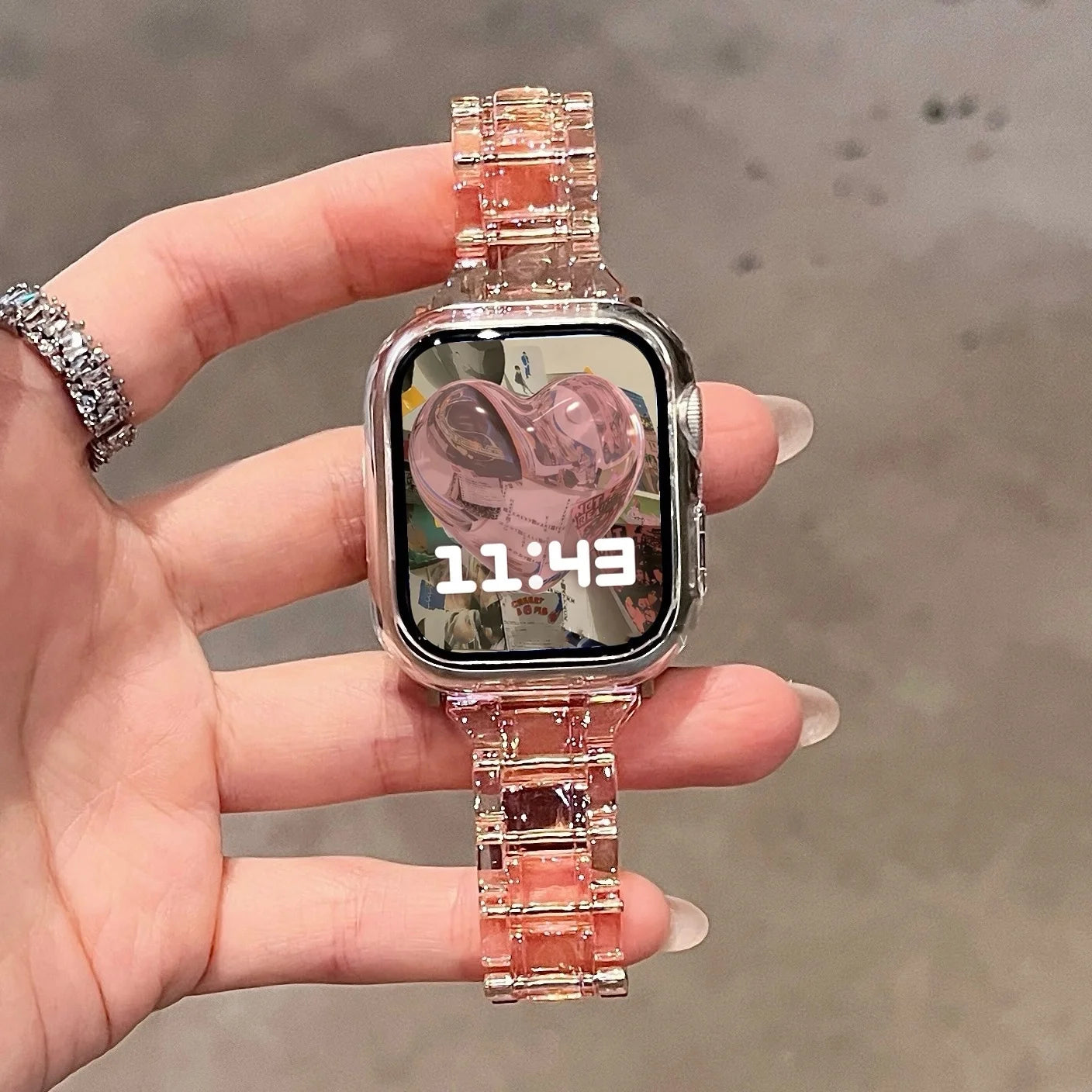 JBAILI Transparent Laser Acrylic Apple Watch Band For iWatch - Revitalize Mind Body